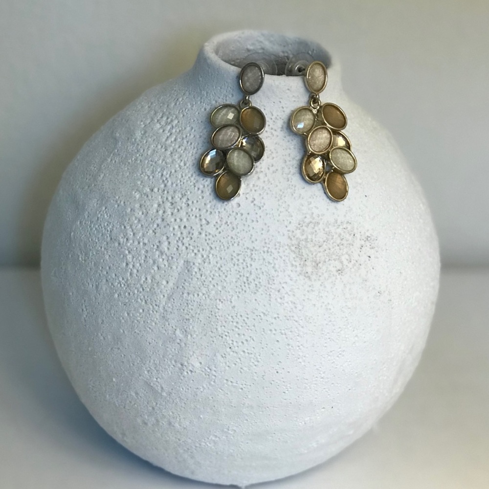 LOFT Stone Cluster Drop Earrings